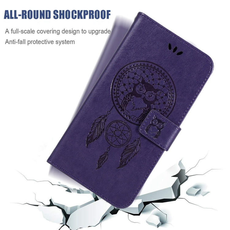For OPPO A94 / A95 5G Wind Chime Owl Embossing Pattern Horizontal Flip Leather Case with Holder & Card Slots & Wallet