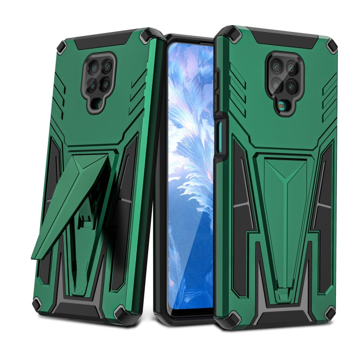 For Xiaomi Redmi Note 9 Pro Super V Armor PC + TPU Shockproof Case with Invisible Holder
