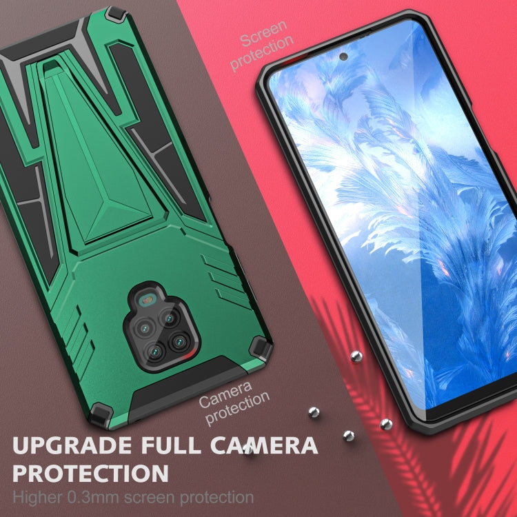 For Xiaomi Redmi Note 9 Pro Super V Armor PC + TPU Shockproof Case with Invisible Holder