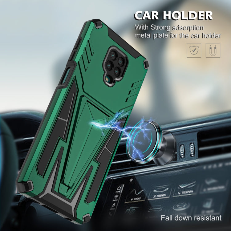 For Xiaomi Redmi Note 9 Pro Super V Armor PC + TPU Shockproof Case with Invisible Holder