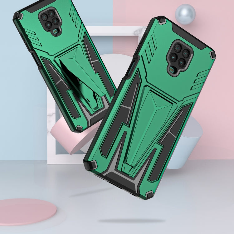 For Xiaomi Redmi Note 9 Pro Super V Armor PC + TPU Shockproof Case with Invisible Holder