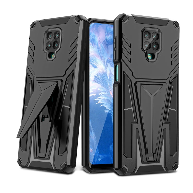 For Xiaomi Redmi Note 9 Pro Super V Armor PC + TPU Shockproof Case with Invisible Holder