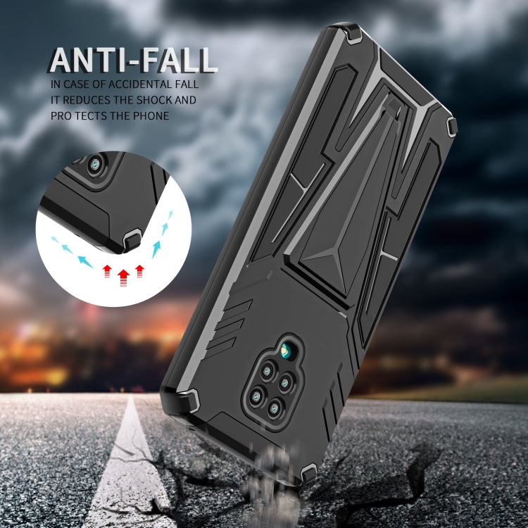 For Xiaomi Redmi Note 9 Pro Super V Armor PC + TPU Shockproof Case with Invisible Holder