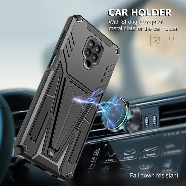 For Xiaomi Redmi Note 9 Pro Super V Armor PC + TPU Shockproof Case with Invisible Holder