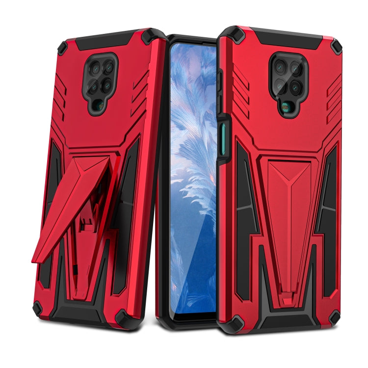 For Xiaomi Redmi Note 9 Pro Super V Armor PC + TPU Shockproof Case with Invisible Holder