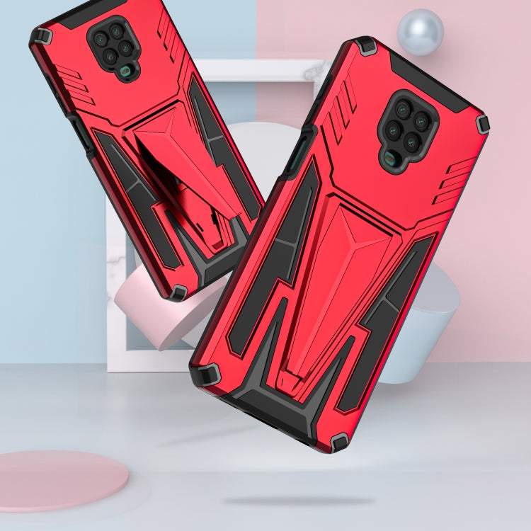 For Xiaomi Redmi Note 9 Pro Super V Armor PC + TPU Shockproof Case with Invisible Holder