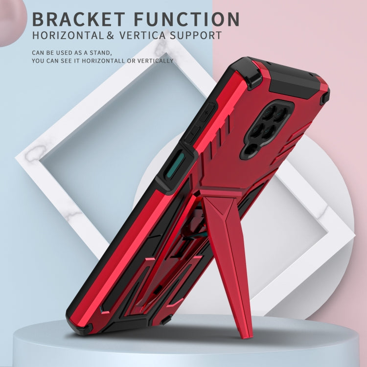 For Xiaomi Redmi Note 9 Pro Super V Armor PC + TPU Shockproof Case with Invisible Holder