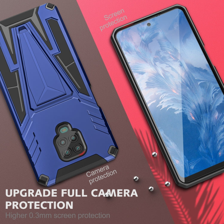 For Xiaomi Redmi Note 9 Pro Super V Armor PC + TPU Shockproof Case with Invisible Holder