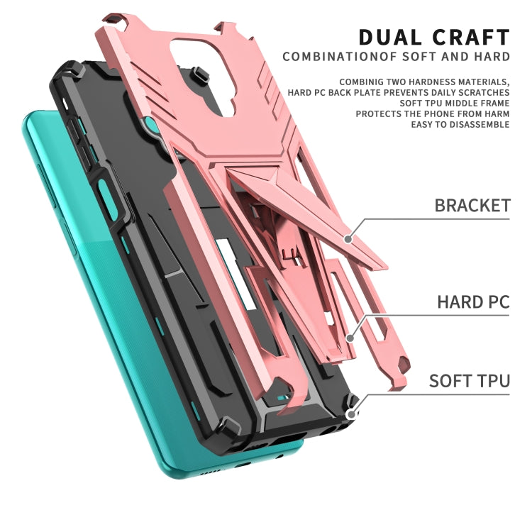 For Xiaomi Redmi Note 9 Pro Super V Armor PC + TPU Shockproof Case with Invisible Holder