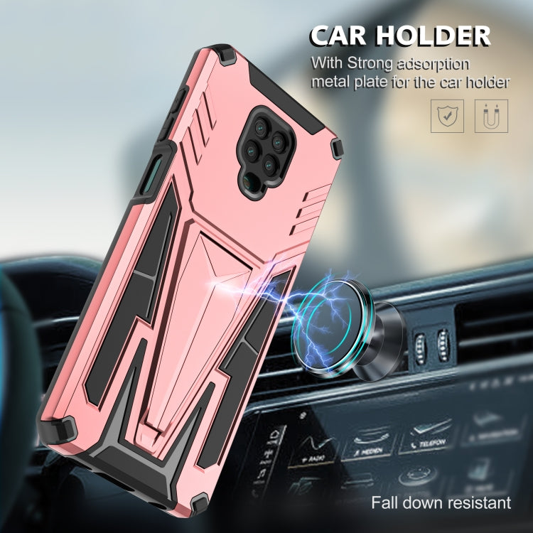 For Xiaomi Redmi Note 9 Pro Super V Armor PC + TPU Shockproof Case with Invisible Holder