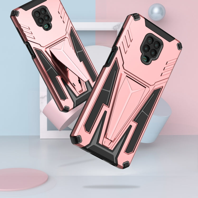 For Xiaomi Redmi Note 9 Pro Super V Armor PC + TPU Shockproof Case with Invisible Holder