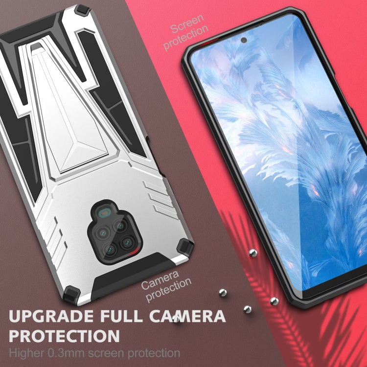For Xiaomi Redmi Note 9 Pro Super V Armor PC + TPU Shockproof Case with Invisible Holder