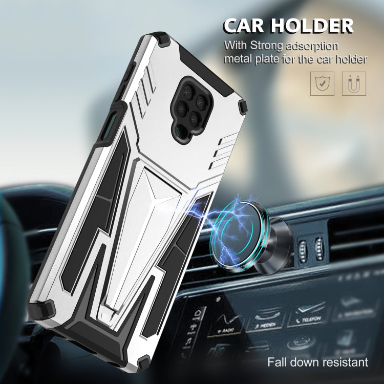 For Xiaomi Redmi Note 9 Pro Super V Armor PC + TPU Shockproof Case with Invisible Holder