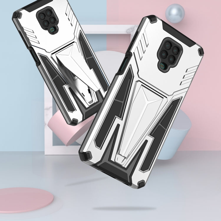 For Xiaomi Redmi Note 9 Pro Super V Armor PC + TPU Shockproof Case with Invisible Holder