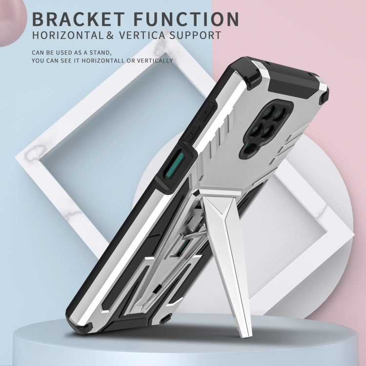 For Xiaomi Redmi Note 9 Pro Super V Armor PC + TPU Shockproof Case with Invisible Holder