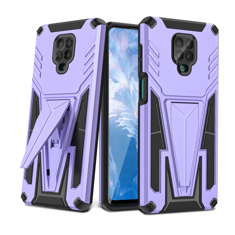 For Xiaomi Redmi Note 9 Pro Super V Armor PC + TPU Shockproof Case with Invisible Holder