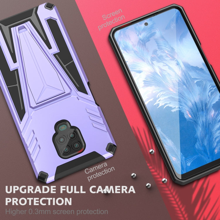 For Xiaomi Redmi Note 9 Pro Super V Armor PC + TPU Shockproof Case with Invisible Holder