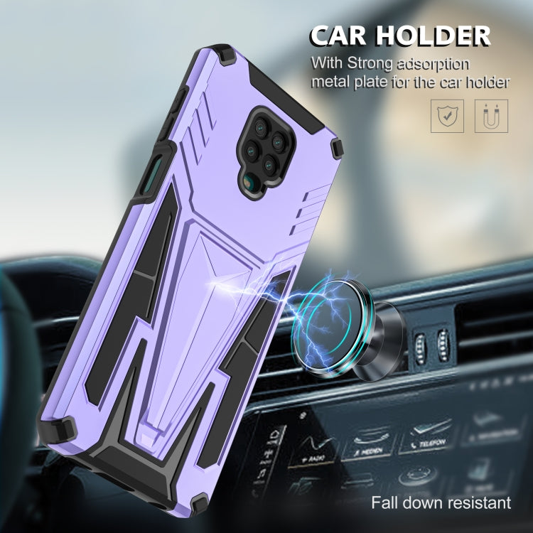 For Xiaomi Redmi Note 9 Pro Super V Armor PC + TPU Shockproof Case with Invisible Holder