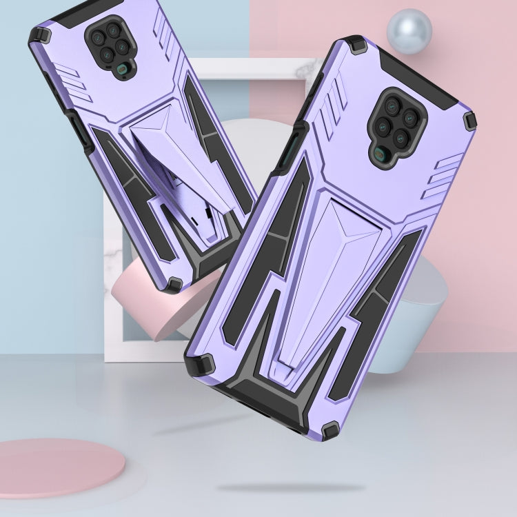 For Xiaomi Redmi Note 9 Pro Super V Armor PC + TPU Shockproof Case with Invisible Holder