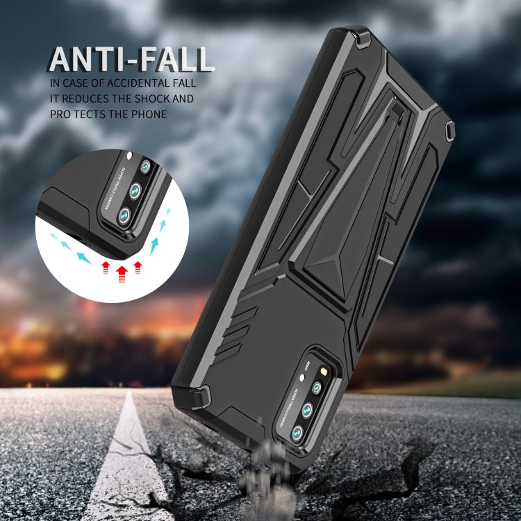 For Xiaomi Redmi Note 9 4G Super V Armor PC + TPU Shockproof Case with Invisible Holder