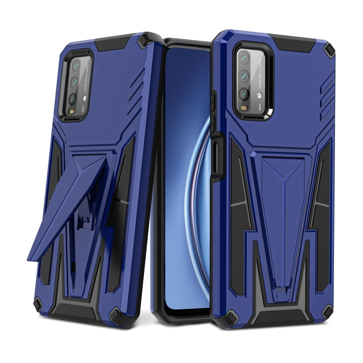 For Xiaomi Redmi Note 9 4G Super V Armor PC + TPU Shockproof Case with Invisible Holder