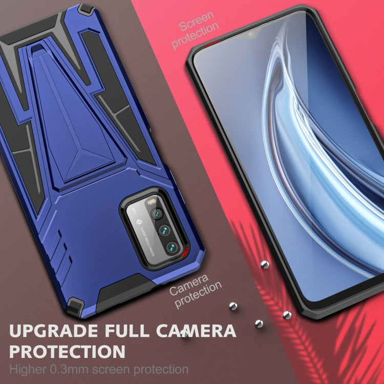 For Xiaomi Redmi Note 9 4G Super V Armor PC + TPU Shockproof Case with Invisible Holder