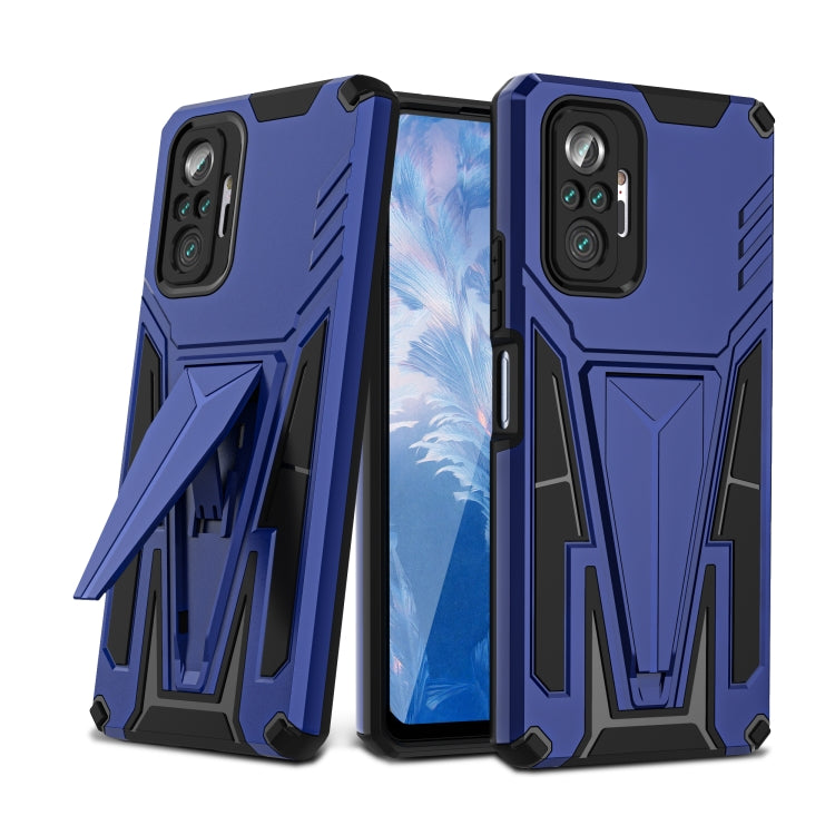 For Xiaomi Redmi Note 10 Pro Super V Armor PC + TPU Shockproof Case with Invisible Holder