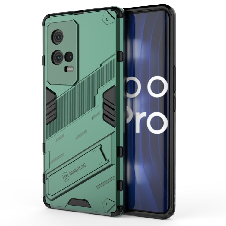 For vivo iQOO 8 Pro Punk Armor 2 in 1 PC + TPU Shockproof Case with Invisible Holder