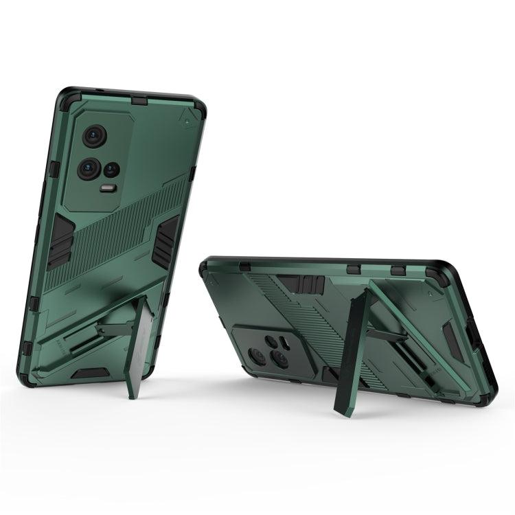 For vivo iQOO 8 Pro Punk Armor 2 in 1 PC + TPU Shockproof Case with Invisible Holder