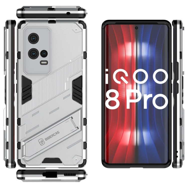 For vivo iQOO 8 Pro Punk Armor 2 in 1 PC + TPU Shockproof Case with Invisible Holder