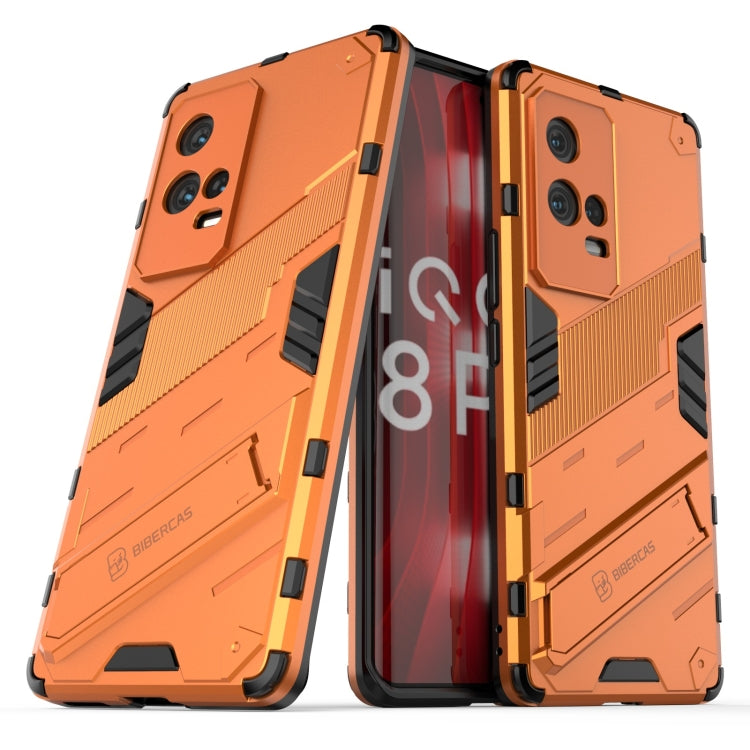 For vivo iQOO 8 Pro Punk Armor 2 in 1 PC + TPU Shockproof Case with Invisible Holder