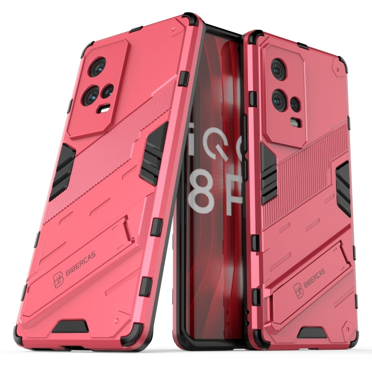 For vivo iQOO 8 Pro Punk Armor 2 in 1 PC + TPU Shockproof Case with Invisible Holder