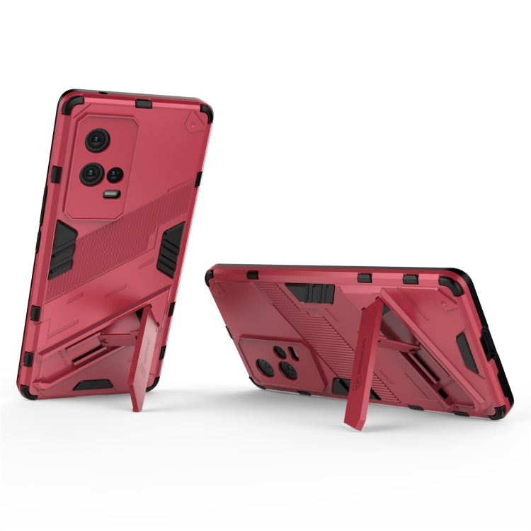 For vivo iQOO 8 Pro Punk Armor 2 in 1 PC + TPU Shockproof Case with Invisible Holder