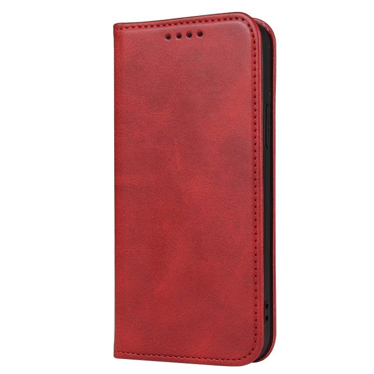 For iPhone 13 mini Calf Texture Magnetic Horizontal Flip Leather Case with Holder & Card Slots & Wallet