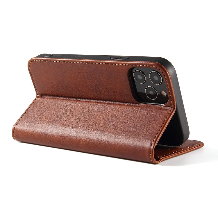 For iPhone 13 mini Calf Texture Magnetic Horizontal Flip Leather Case with Holder & Card Slots & Wallet