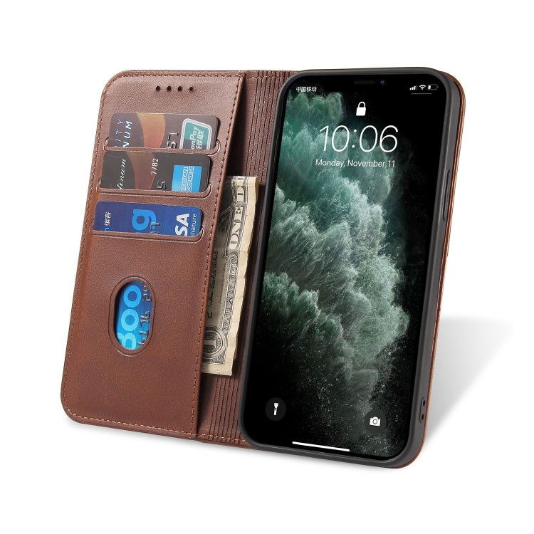 For iPhone 13 mini Calf Texture Magnetic Horizontal Flip Leather Case with Holder & Card Slots & Wallet