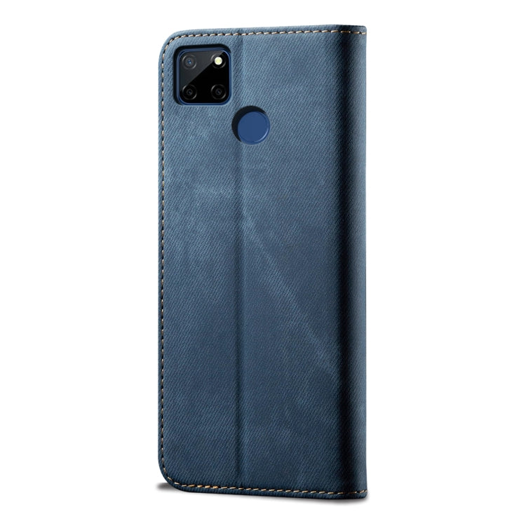 For OPPO Realme C21Y Denim Texture Casual Style Horizontal Flip Leather Case with Holder & Card Slots & Wallet