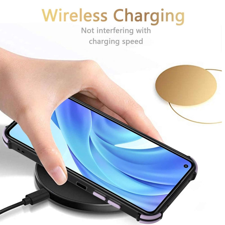 For Xiaomi Mi 11 Lite Dream PU + TPU Four-corner Shockproof Back Cover Case with Card Slots & Holder