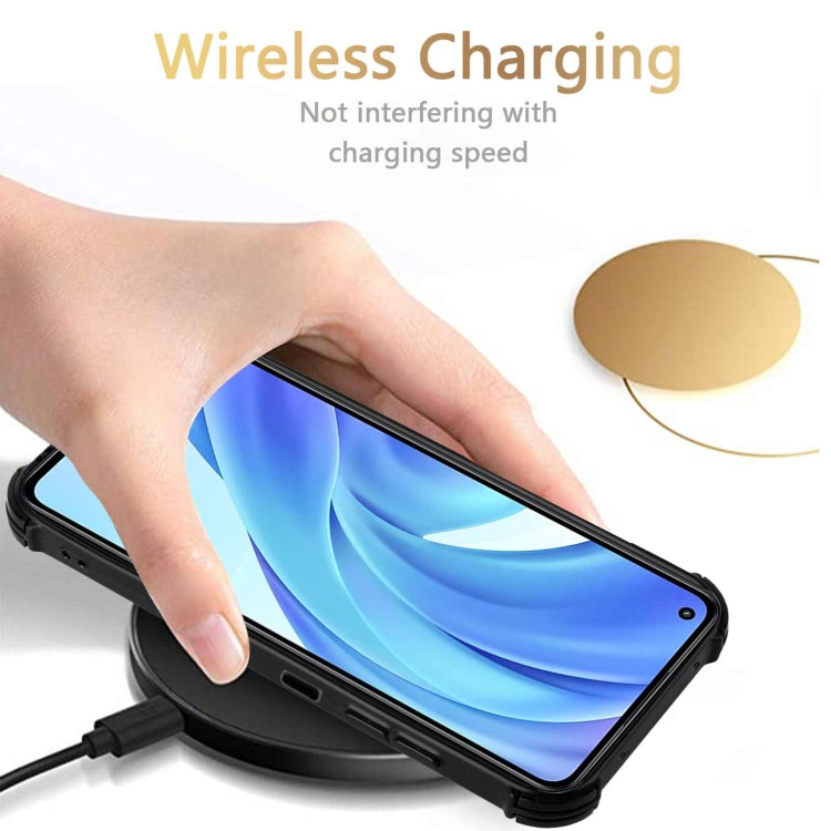 For Xiaomi Mi 11 Lite Dream PU + TPU Four-corner Shockproof Back Cover Case with Card Slots & Holder