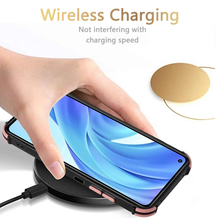 For Xiaomi Mi 11 Lite Dream PU + TPU Four-corner Shockproof Back Cover Case with Card Slots & Holder