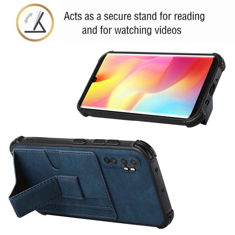For Xiaomi Mi Note 10 Lite Dream PU + TPU Four-corner Shockproof Back Cover Case with Card Slots & Holder