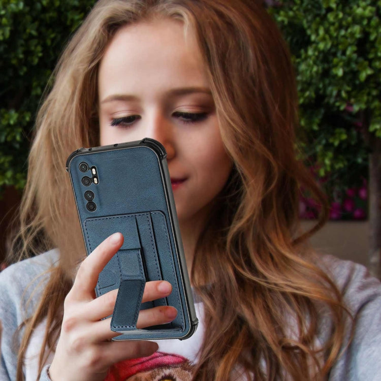 For Xiaomi Mi Note 10 Lite Dream PU + TPU Four-corner Shockproof Back Cover Case with Card Slots & Holder