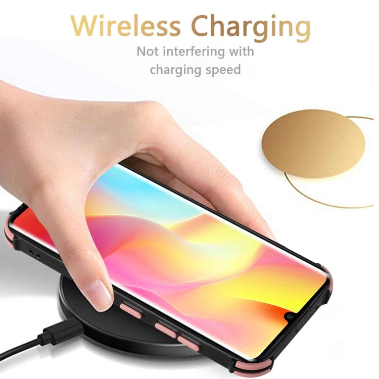 For Xiaomi Mi Note 10 Lite Dream PU + TPU Four-corner Shockproof Back Cover Case with Card Slots & Holder