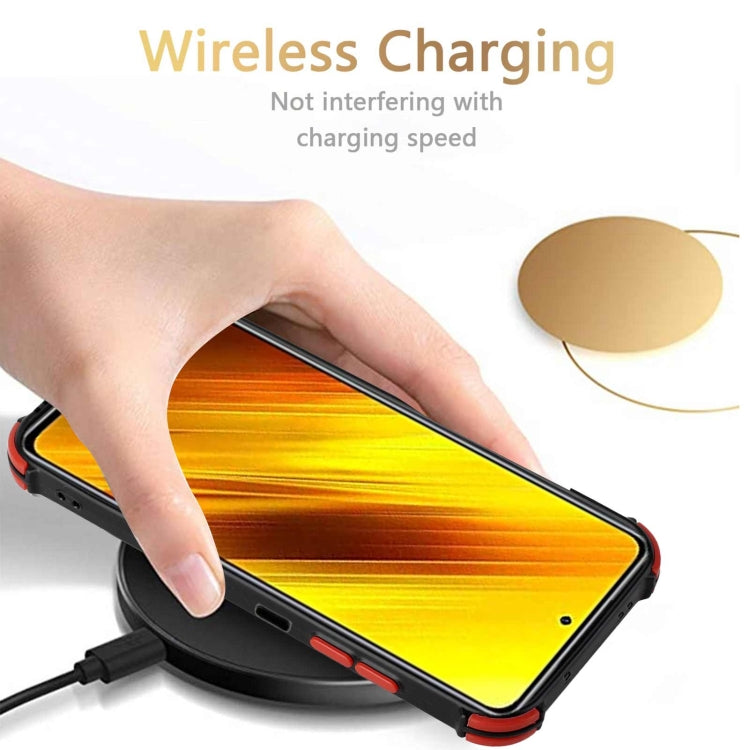 For Xiaomi Poco X3 NFC / Poco X3 / Poco X3 Pro Dream PU + TPU Four-corner Shockproof Back Cover Case with Card Slots & Holder