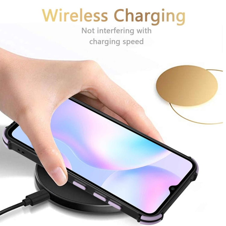 For Xiaomi Redmi 9A / Redmi 9i Dream PU + TPU Four-corner Shockproof Back Cover Case with Card Slots & Holder