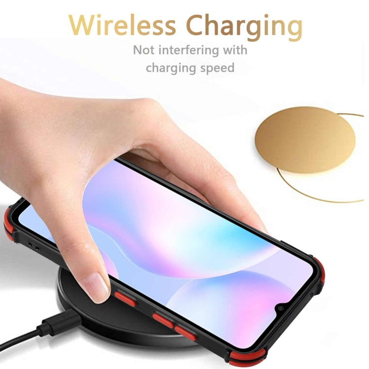 For Xiaomi Redmi 9A / Redmi 9i Dream PU + TPU Four-corner Shockproof Back Cover Case with Card Slots & Holder