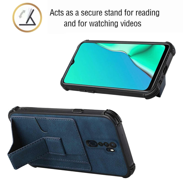 For OPPO A9 2020 / A5 2020 Dream PU + TPU Four-corner Shockproof Back Cover Case with Card Slots & Holder