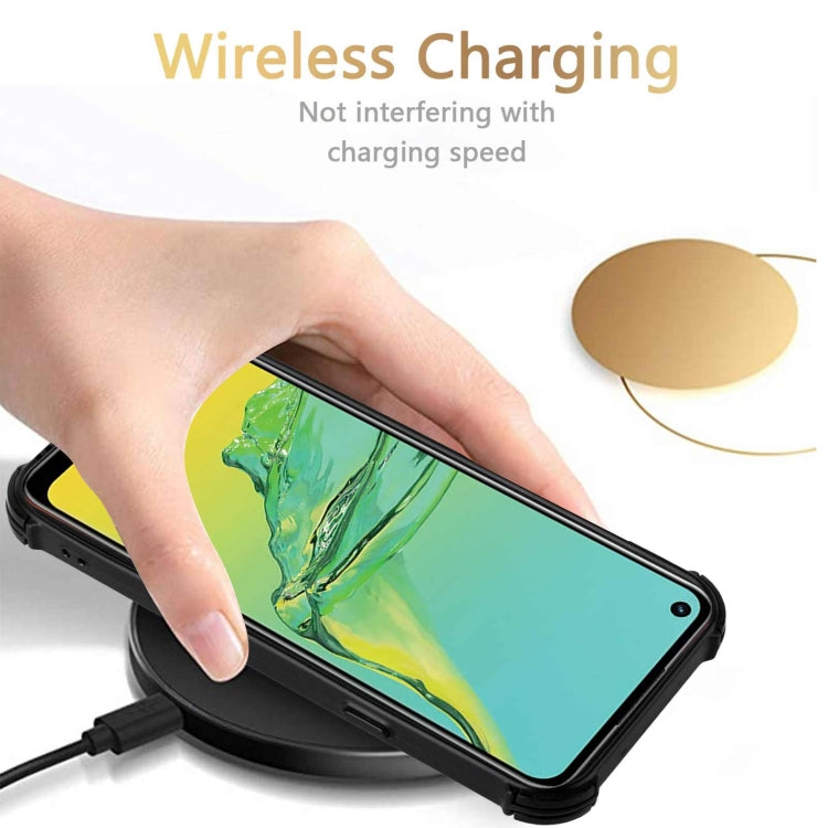 For OPPO A53 / A33 2020 / A32 Dream PU + TPU Four-corner Shockproof Back Cover Case with Card Slots & Holder