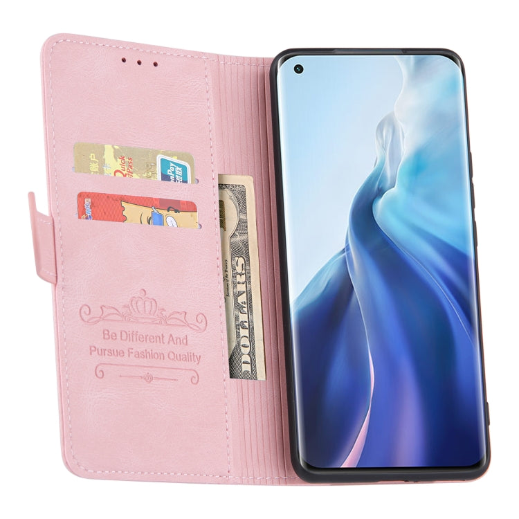 For Xiaomi Mi 11 Lite Reverse Buckle Horizontal Flip PU Leather Case with Holder & Card Slot & Wallet