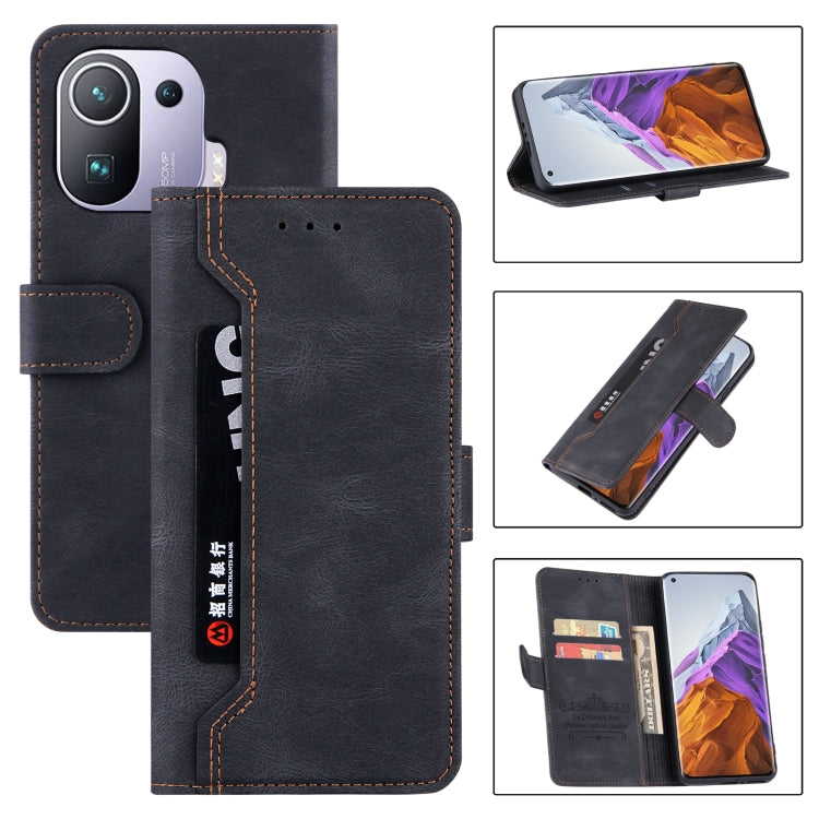 For Xiaomi Mi 11 Pro Reverse Buckle Horizontal Flip PU Leather Case with Holder & Card Slot & Wallet